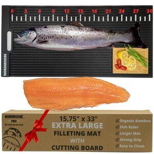 NEW Fish Fillet Mat with Fish Cutting Board, Extra Large 33"x15.75", Portable